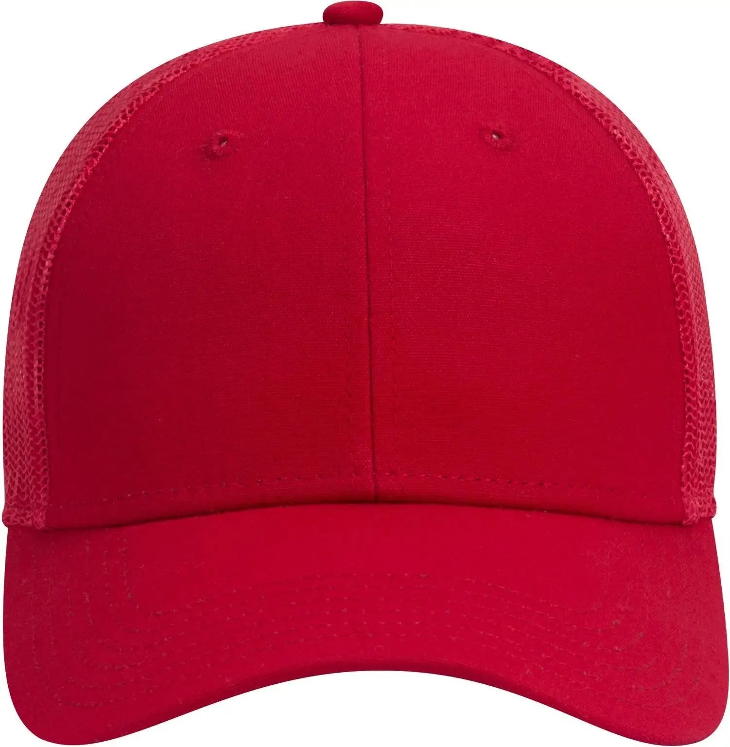 Otto 83-1273 6 Panel Low Profile Mesh Back Trucker Cap - Red - 1/2’’ - 7 5/8’’
