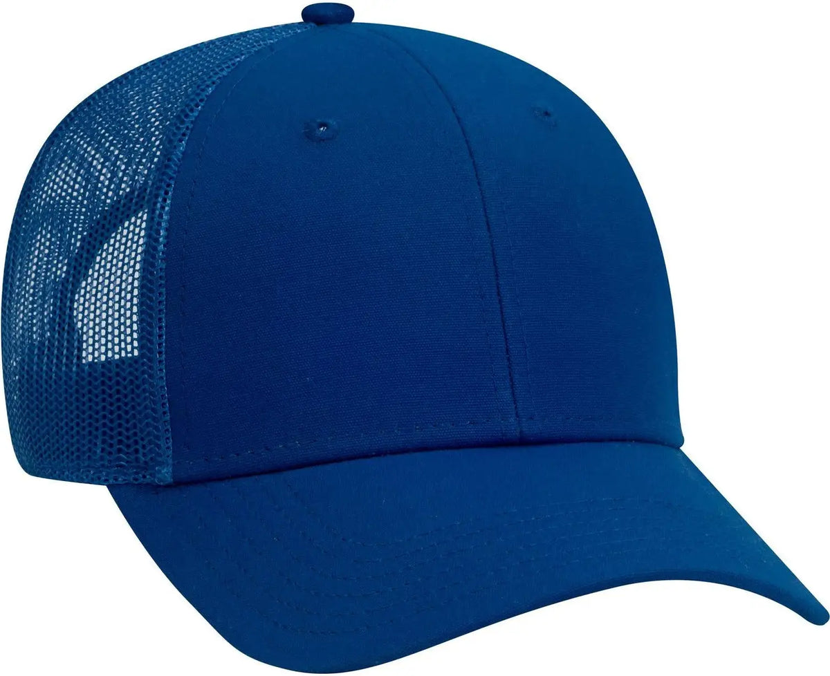 Otto 83-1273 6 Panel Low Profile Mesh Back Trucker Cap - Royal - 1/2’’ - 7 5/8’’