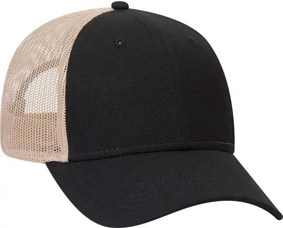 Otto 83-1273 Cotton Canvas Mesh Back Low Profile Baseball Cap - Black Charcoal - Dark Gray / one Size Fits Most