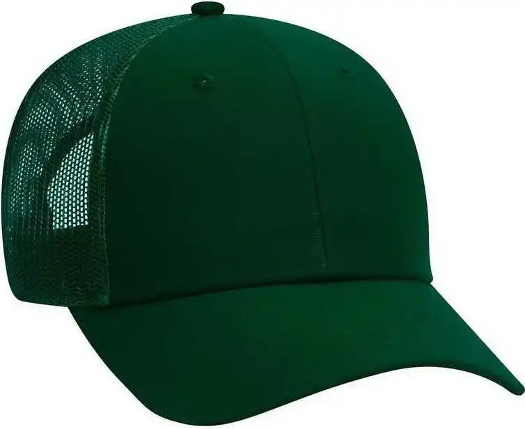Otto 83-1273 Cotton Canvas Mesh Back Low Profile Baseball Cap - Dark Green - Forest / one Size Fits Most