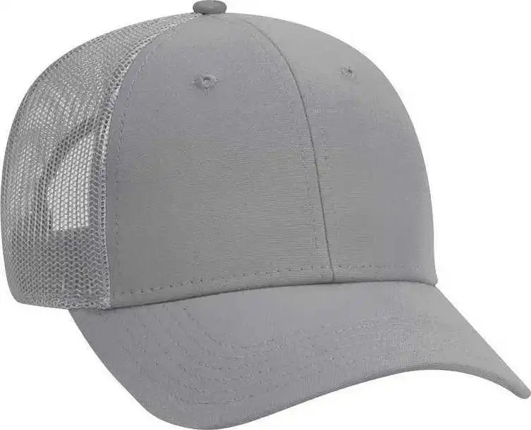Otto 83-1273 Cotton Canvas Mesh Back Low Profile Baseball Cap - Gray - one Size Fits Most