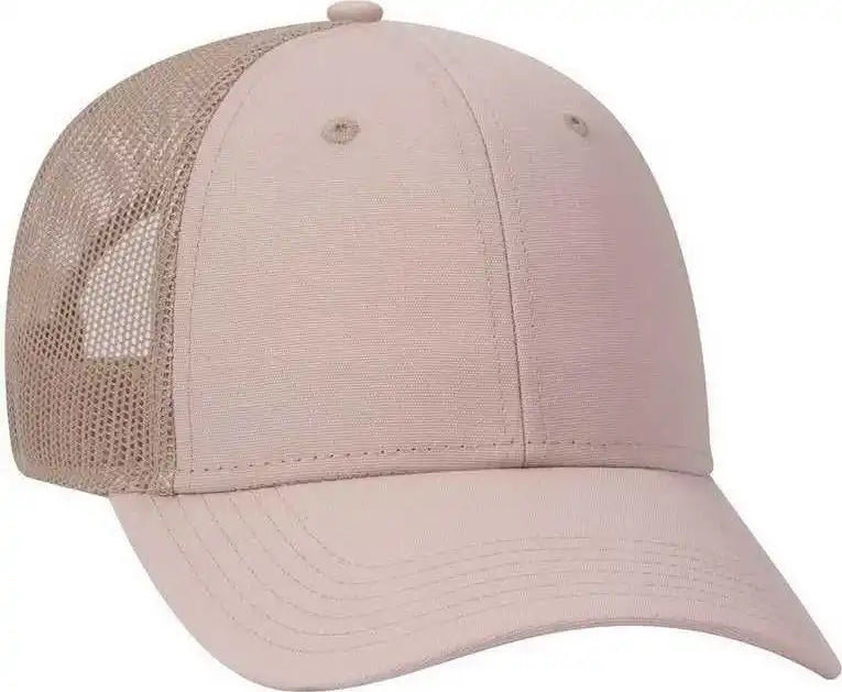 Otto 83-1273 Cotton Canvas Mesh Back Low Profile Baseball Cap - Khaki - one Size Fits Most