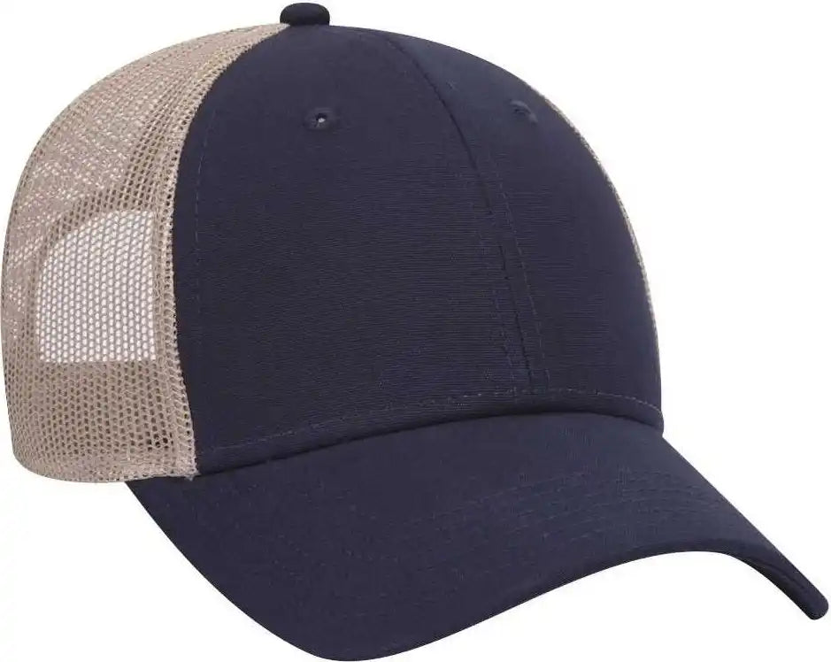 Otto 83 1273 Cotton Canvas Mesh Back Low Profile Baseball Cap Navy Khaki / one Size Fits Most