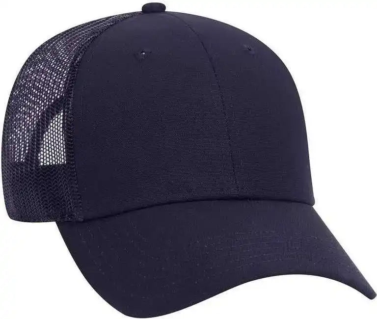 Otto 83-1273 Cotton Canvas Mesh Back Low Profile Baseball Cap - Navy - one Size Fits Most