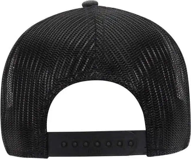 Otto 83-1279 6 Panel Low Profile Mesh Back Trucker Hat - Black - one Size Fits Most