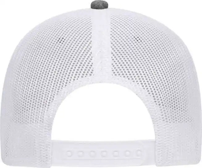 Otto 83-1279 6 Panel Low Profile Mesh Back Trucker Hat - Black White - one Size Fits Most