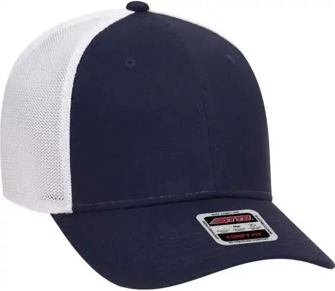 Otto 83 1299 Comfy Fit 6 Panel Low Profile Mesh Back Baseball Cap Navy White / one Size Fits Most