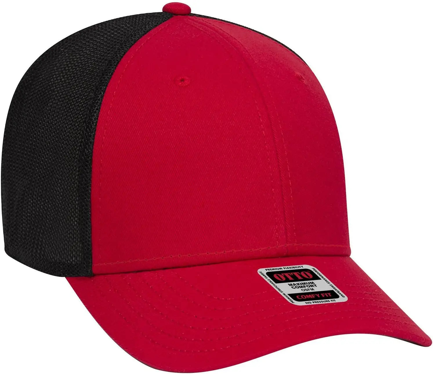 Otto 83-1299 ?Otto Comfy Fit’ 6 Panel Low Profile Mesh Back Trucker Cap - Red/red/blk - 1/2’’ - 7 5/8’’
