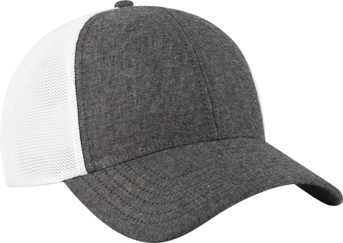 Otto 83-1299 ?Otto Comfy Fit’ 6 Panel Low Profile Mesh Back Trucker Cap - Blk/wht - 1/2’’ - 7 5/8’’