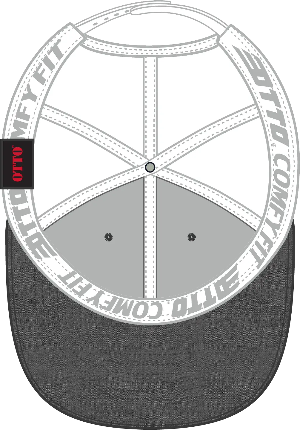 Otto 83-1299 ?Otto Comfy Fit’ 6 Panel Low Profile Mesh Back Trucker Cap - Blk/wht - 1/2’’ - 7 5/8’’