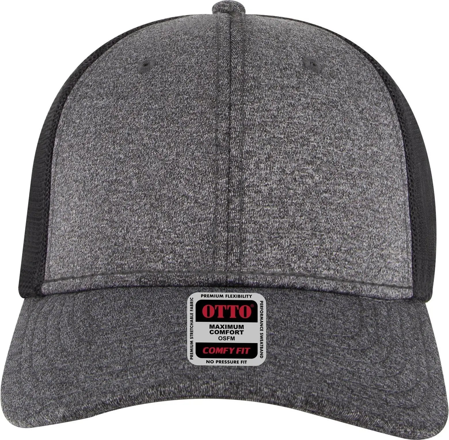 Otto 83-1299 ?Otto Comfy Fit’ 6 Panel Low Profile Mesh Back Trucker Cap - Hth.blk/hth.blk/blk - 1/2’’ - 7 5/8’’
