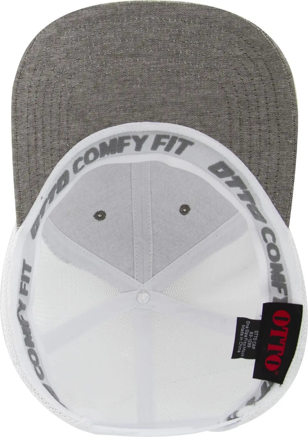 Otto 83-1299 ?Otto Comfy Fit’ 6 Panel Low Profile Mesh Back Trucker Cap - Chgry/wht - 1/2’’ - 7 5/8’’
