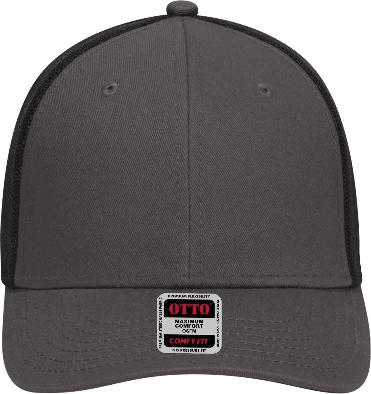 Otto 83-1299 ?Otto Comfy Fit’ 6 Panel Low Profile Mesh Back Trucker Cap - Ch.gry/ch.gry/blk - 1/2’’ - 7 5/8’’