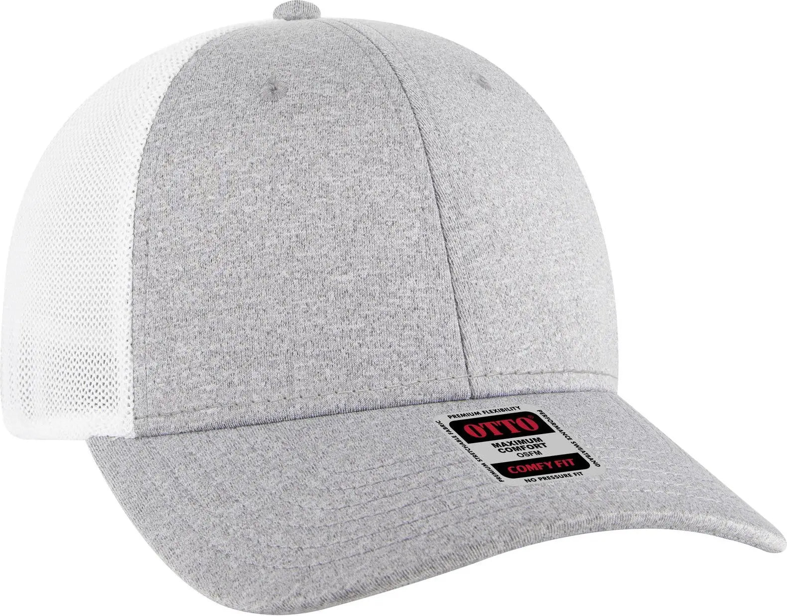 Otto 83-1299 ?Otto Comfy Fit’ 6 Panel Low Profile Mesh Back Trucker Cap - Heathergray/heathergray/white - 1/2’’ - 7 5/8’’