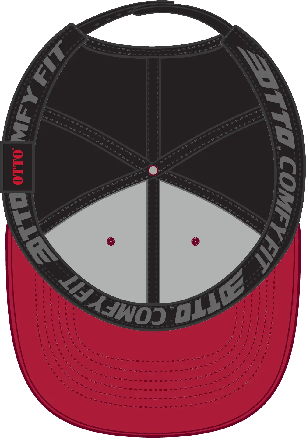 Otto 83-1299 ?Otto Comfy Fit’ 6 Panel Low Profile Mesh Back Trucker Cap - Red/red/blk - 1/2’’ - 7 5/8’’