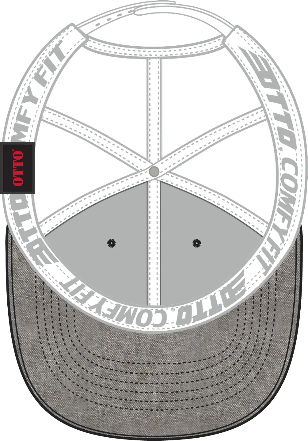 Otto 83-1299 ?Otto Comfy Fit’ 6 Panel Low Profile Mesh Back Trucker Cap - Chgry/wht - 1/2’’ - 7 5/8’’