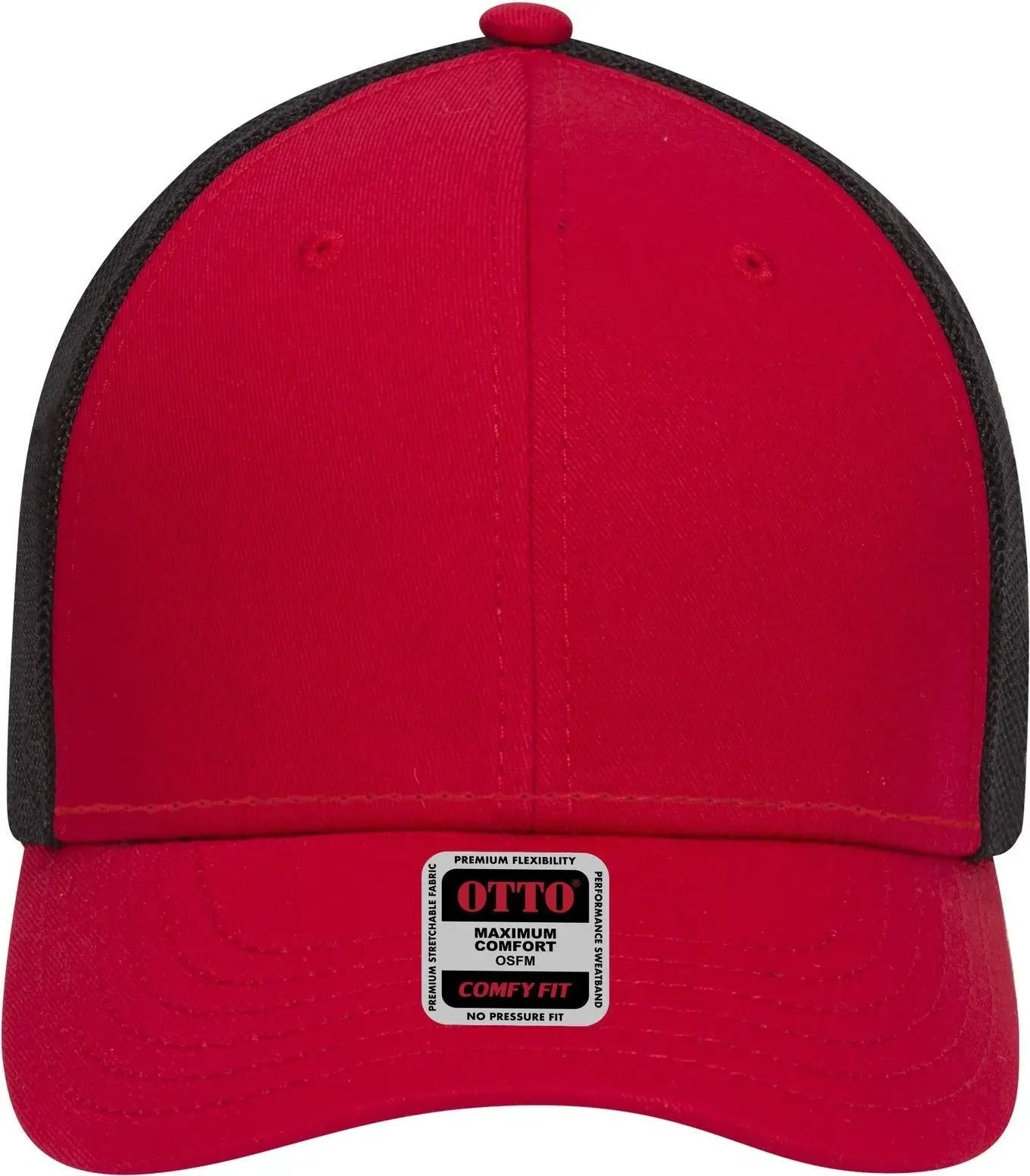 Otto 83-1299 ?Otto Comfy Fit’ 6 Panel Low Profile Mesh Back Trucker Cap - Red/red/blk - 1/2’’ - 7 5/8’’