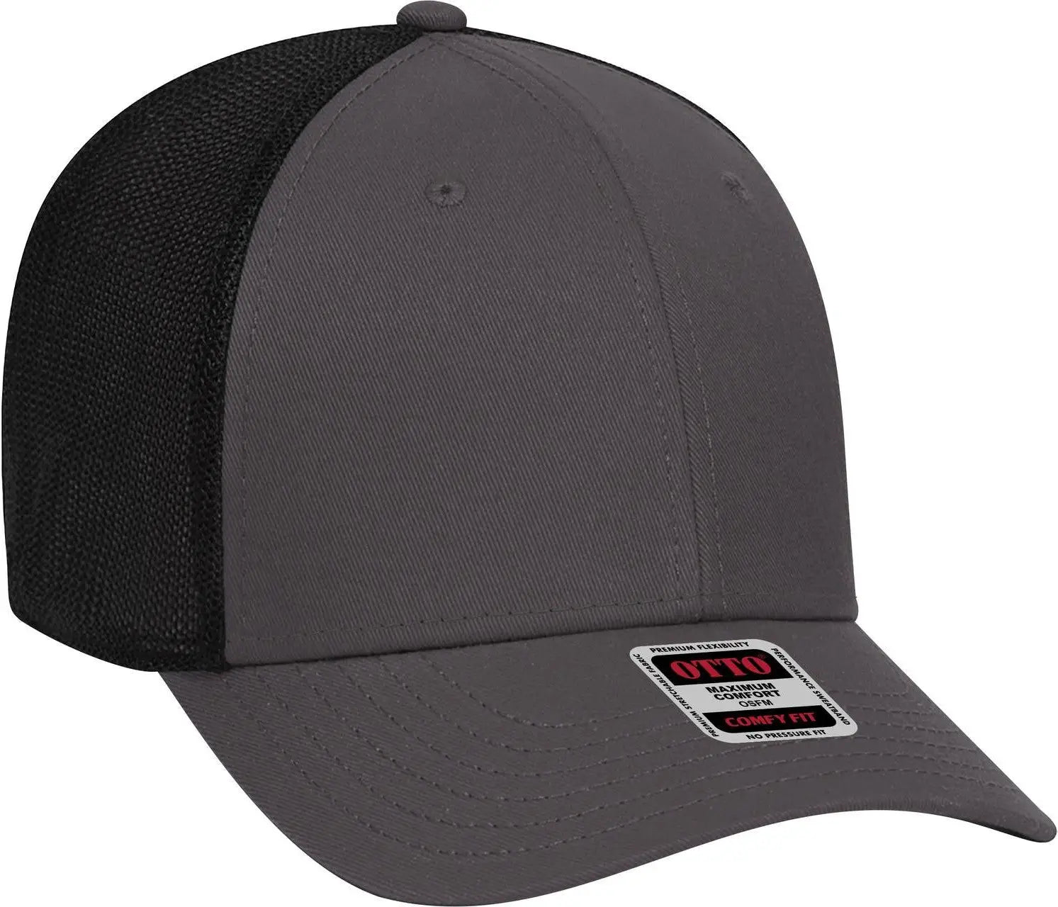 Otto 83-1299 ?Otto Comfy Fit’ 6 Panel Low Profile Mesh Back Trucker Cap - Ch.gry/ch.gry/blk - 1/2’’ - 7 5/8’’