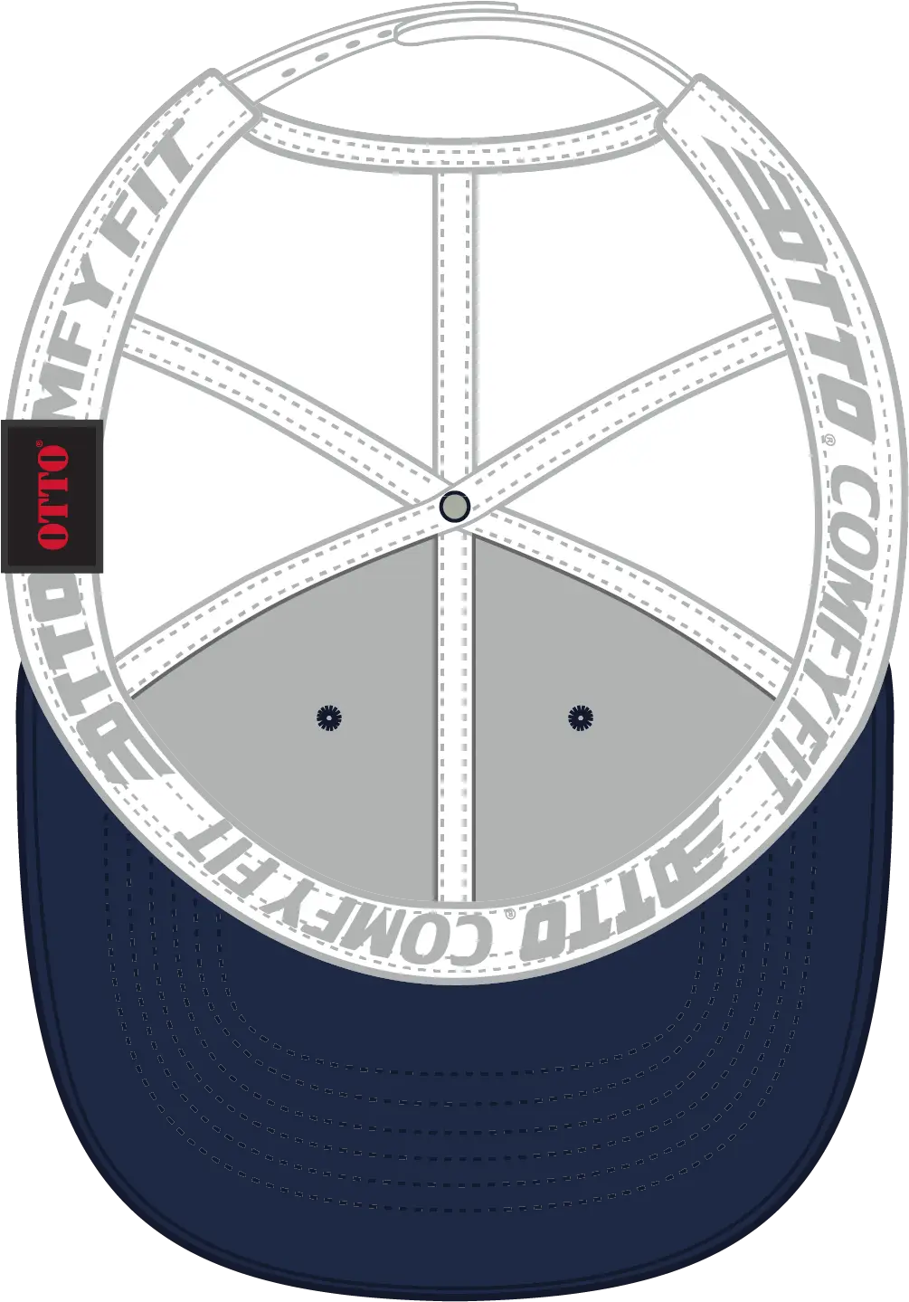 Otto 83-1299 ?Otto Comfy Fit’ 6 Panel Low Profile Mesh Back Trucker Cap - Nvy/nvy/wht - 1/2’’ - 7 5/8’’