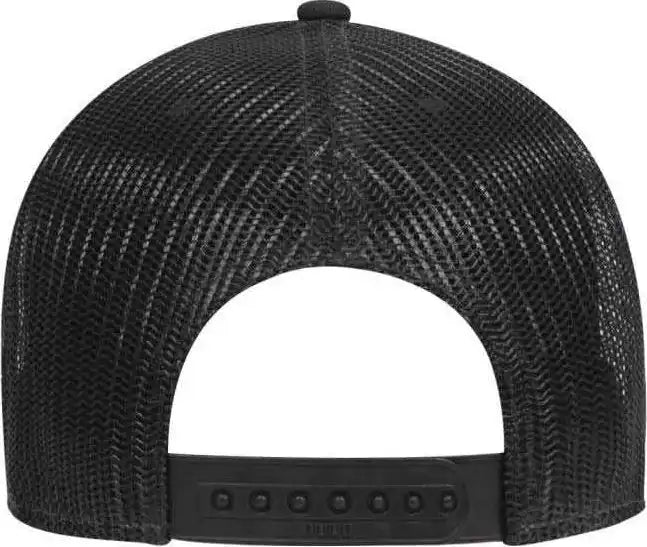 Otto 83-1300 6 Panel Low Profile Mesh Back Trucker Hat - Black Heather Gray - one Size Fits Most