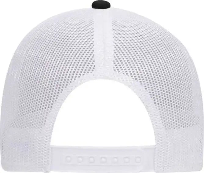 Otto 83 1300 6 Panel Low Profile Mesh Back Trucker Hat Black Heather Gray White / one Size Fits Most