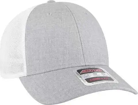 Otto 83 1312 Comfy Fit 6 Panel Low Profile Mesh Back Trucker Cap Heathergray White Gray / one Size Fits Most