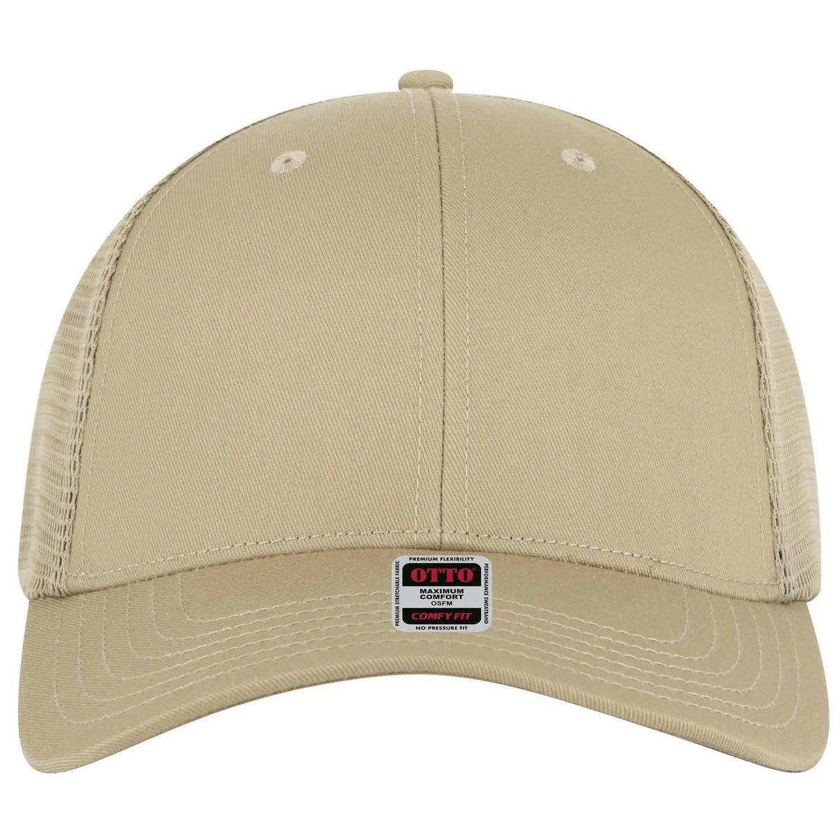 Otto 83-2 ?Otto Comfy Fit’ 6 Panel Low Profile Mesh Back Trucker Cap - Khaki - 7 3/8’’ - 5/8’’