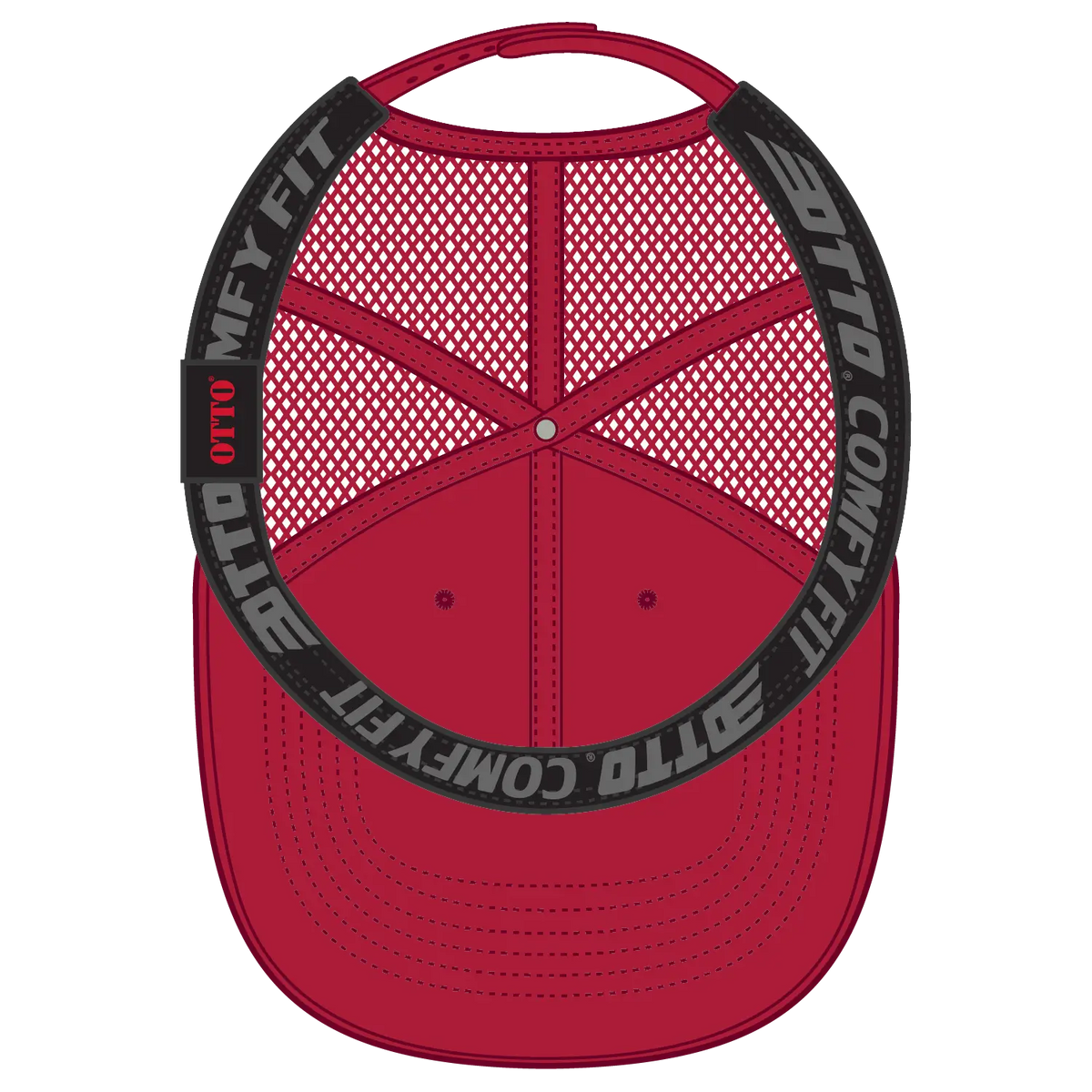 Otto 83-2 ?Otto Comfy Fit’ 6 Panel Low Profile Mesh Back Trucker Cap - Red - 7 3/8’’ - 5/8’’