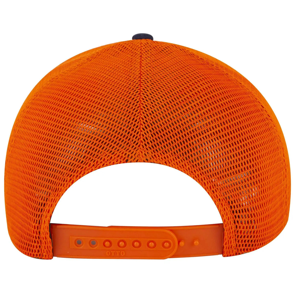 Otto 83-2 ?Otto Comfy Fit’ 6 Panel Low Profile Mesh Back Trucker Cap - Nvy/nvy/org - 7 3/8’’ - 5/8’’