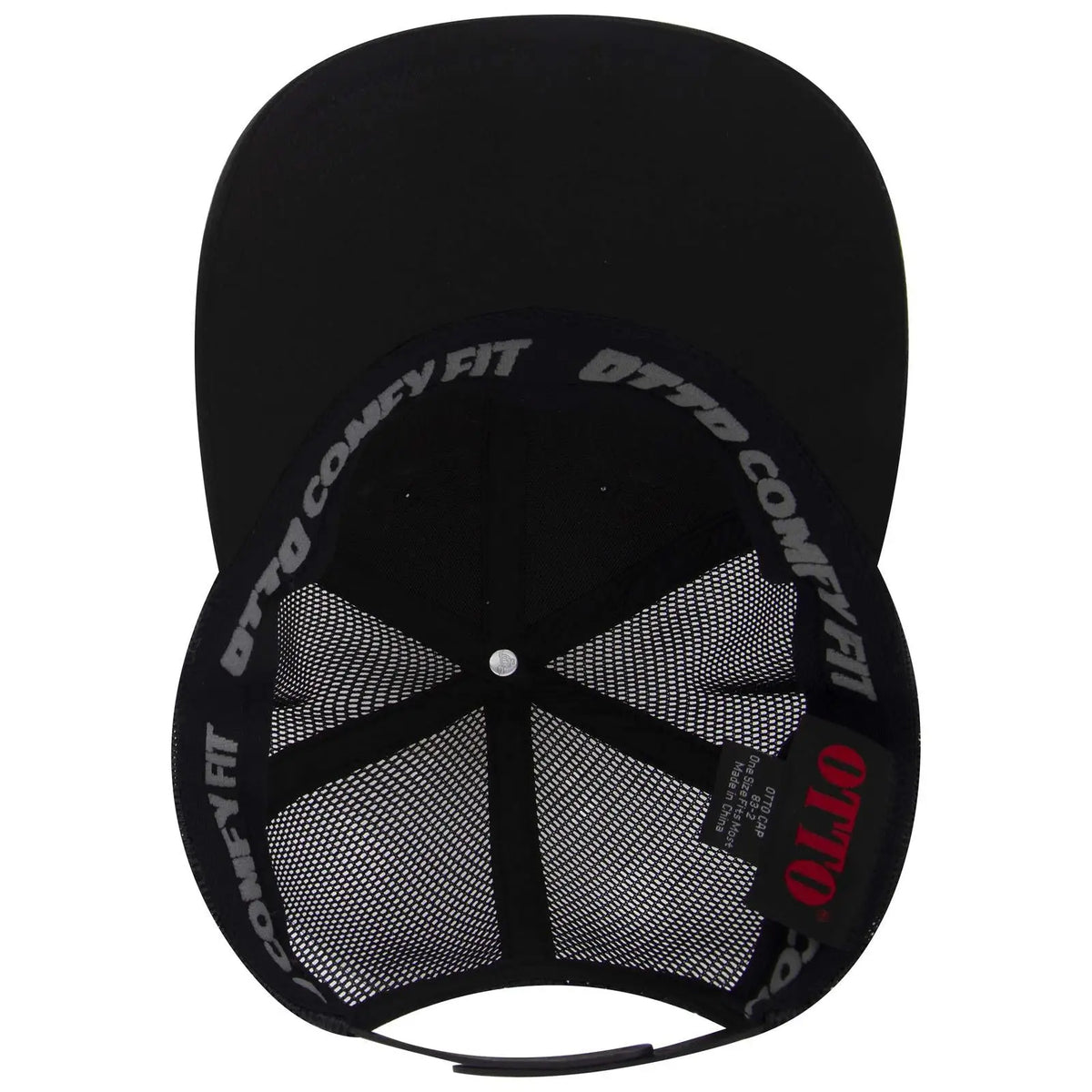 Otto 83-2 ?Otto Comfy Fit’ 6 Panel Low Profile Mesh Back Trucker Cap - Black - 7 3/8’’ - 5/8’’