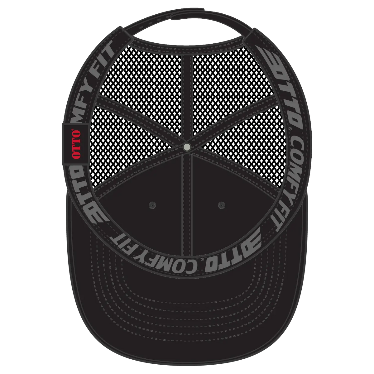 Otto 83-2 ?Otto Comfy Fit’ 6 Panel Low Profile Mesh Back Trucker Cap - Black - 7 3/8’’ - 5/8’’