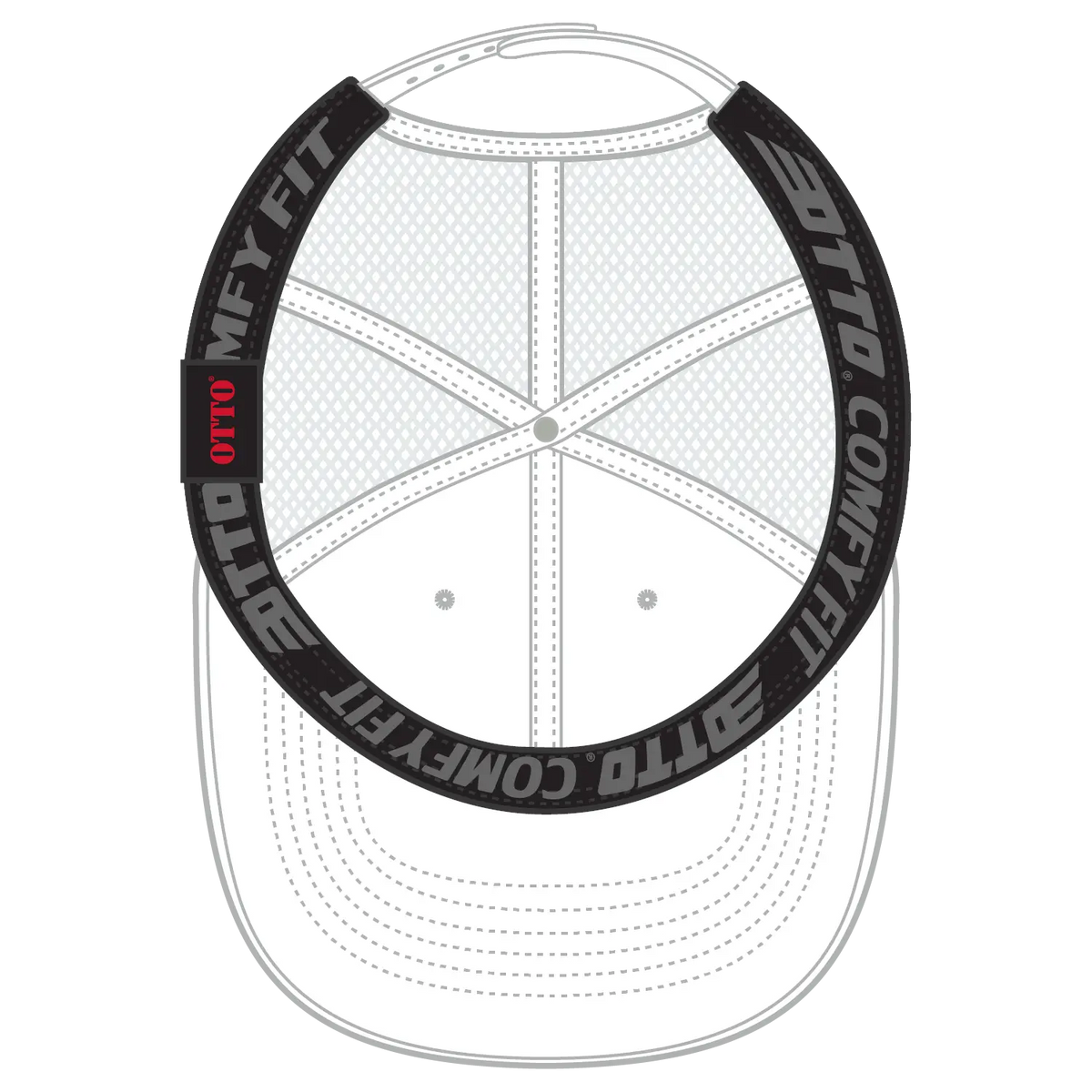 Otto 83-2 ?Otto Comfy Fit’ 6 Panel Low Profile Mesh Back Trucker Cap - White - 7 3/8’’ - 5/8’’