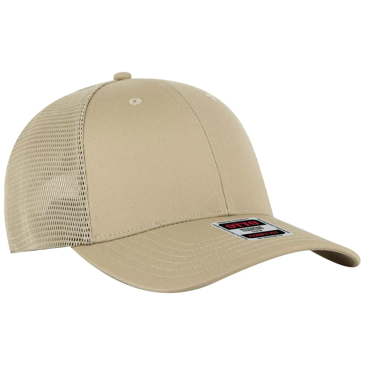 Otto 83-2 ?Otto Comfy Fit’ 6 Panel Low Profile Mesh Back Trucker Cap - Khaki - 7 3/8’’ - 5/8’’
