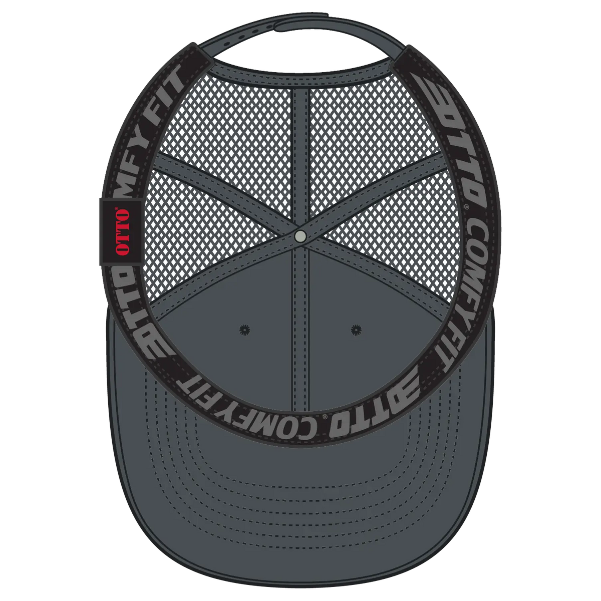 Otto 83-2 ?Otto Comfy Fit’ 6 Panel Low Profile Mesh Back Trucker Cap - Char. Gray - 7 3/8’’ - 5/8’’