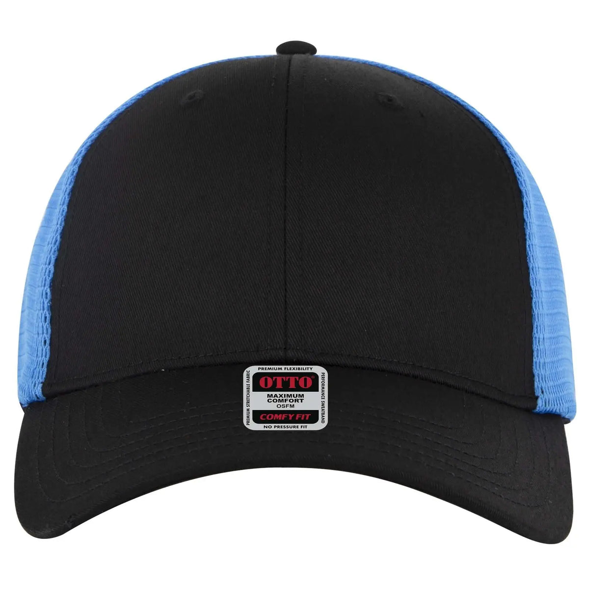 Otto 83-2 ?Otto Comfy Fit’ 6 Panel Low Profile Mesh Back Trucker Cap - Blk/blk/n.blue - 7 3/8’’ - 5/8’’