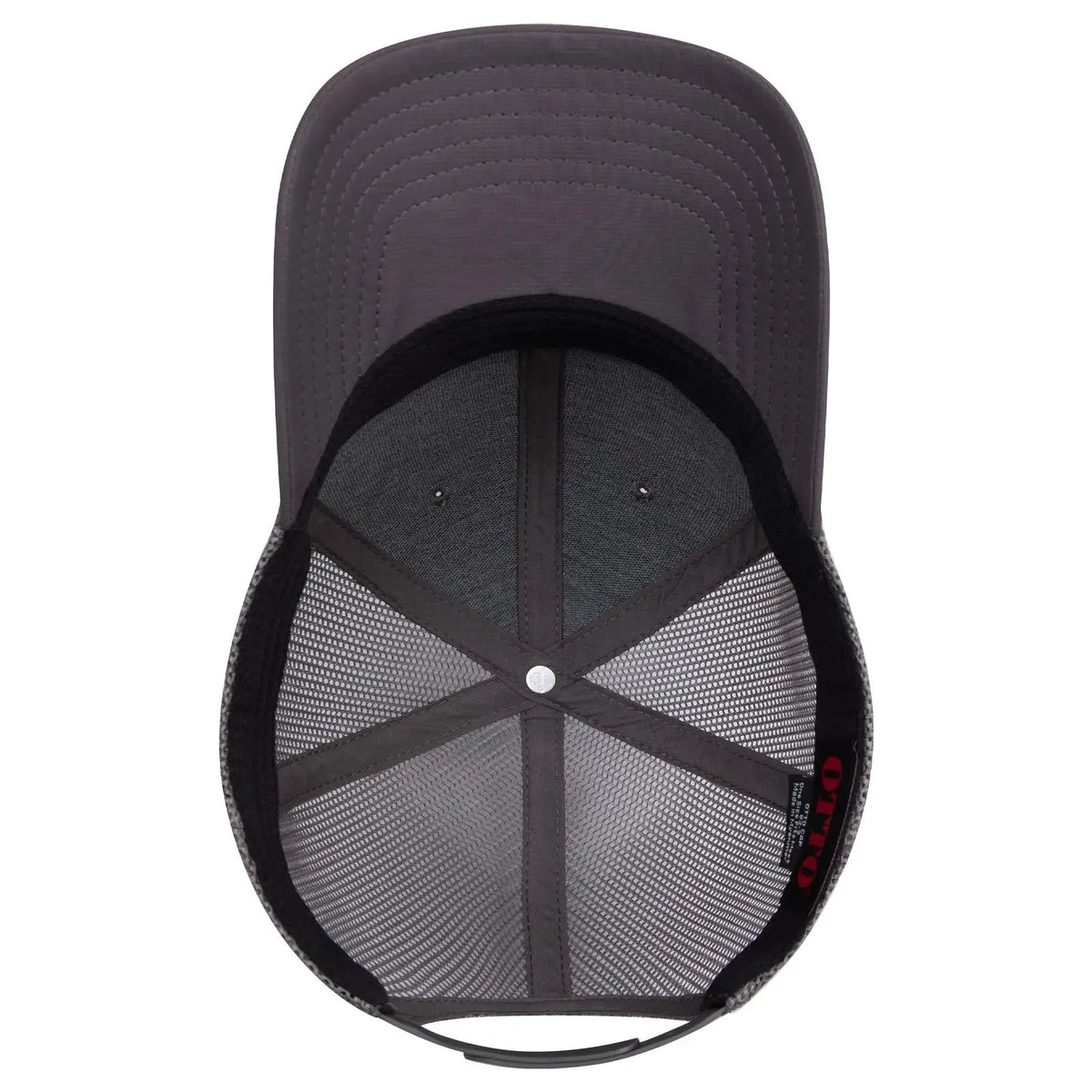 Otto 83-3 6 Panel Low Profile Mesh Back Trucker Cap - Char. Gray - 7 3/8’’ - 5/8’’