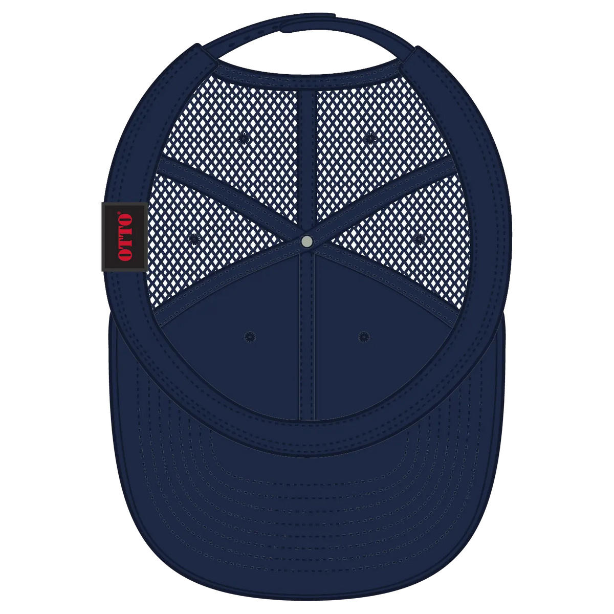 Otto 83-3 6 Panel Low Profile Mesh Back Trucker Cap - Navy - 7 3/8’’ - 5/8’’
