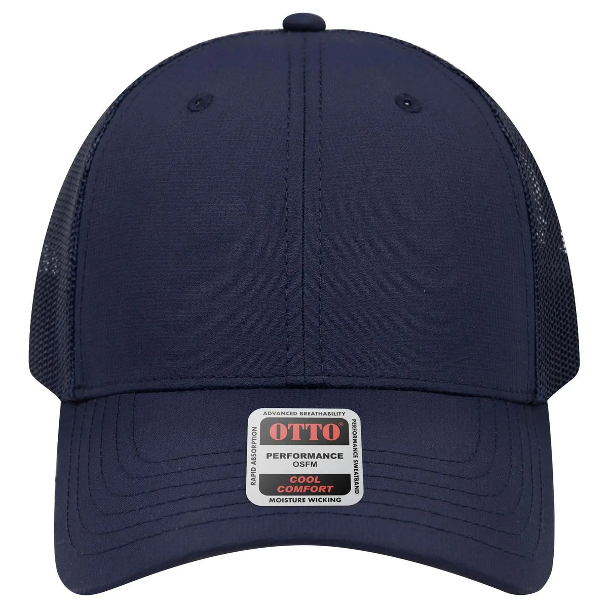 Otto 83-3 6 Panel Low Profile Mesh Back Trucker Cap - Navy - 7 3/8’’ - 5/8’’