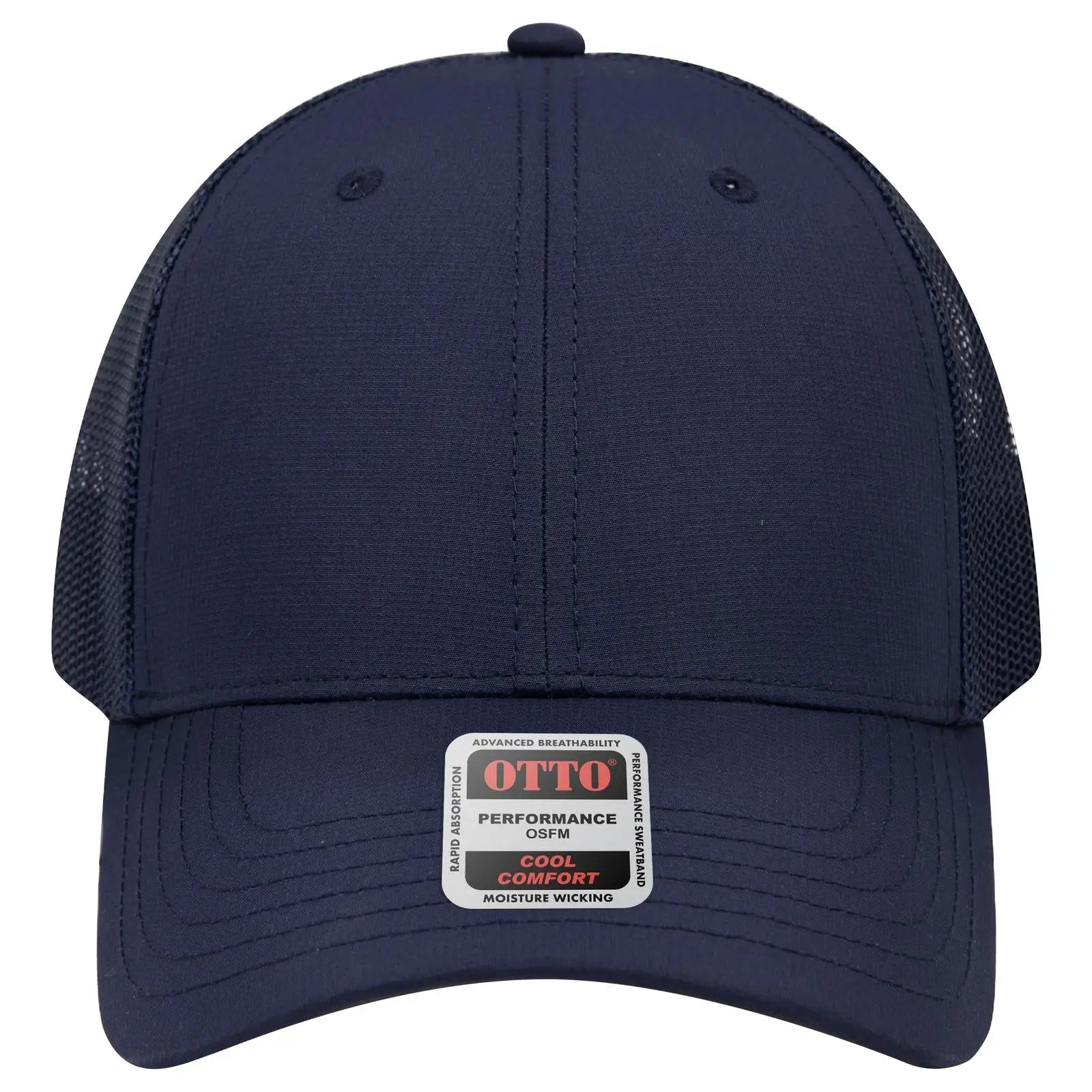 Otto 83-3 6 Panel Low Profile Mesh Back Trucker Cap - Navy - 7 3/8’’ - 5/8’’