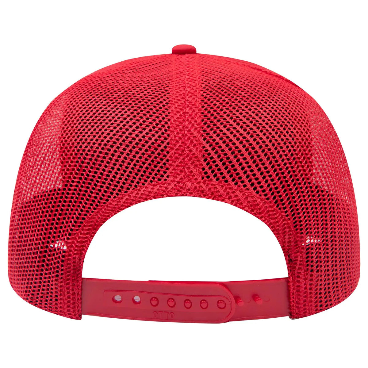 Otto 83-3 6 Panel Low Profile Mesh Back Trucker Cap - Red - 7 3/8’’ - 5/8’’