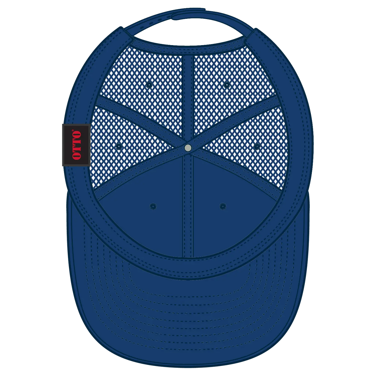 Otto 83-3 6 Panel Low Profile Mesh Back Trucker Cap - Royal - 7 3/8’’ - 5/8’’