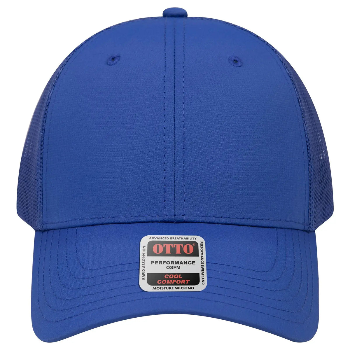 Otto 83-3 6 Panel Low Profile Mesh Back Trucker Cap - Royal - 7 3/8’’ - 5/8’’