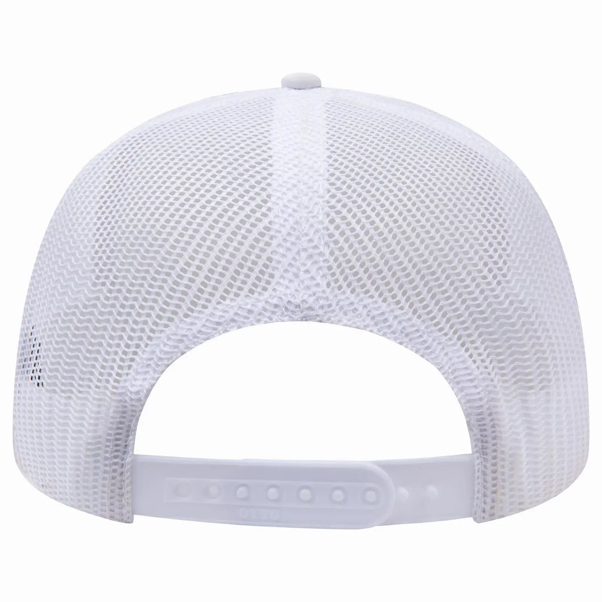 Otto 83-3 6 Panel Low Profile Mesh Back Trucker Cap - White - 7 3/8’’ - 5/8’’