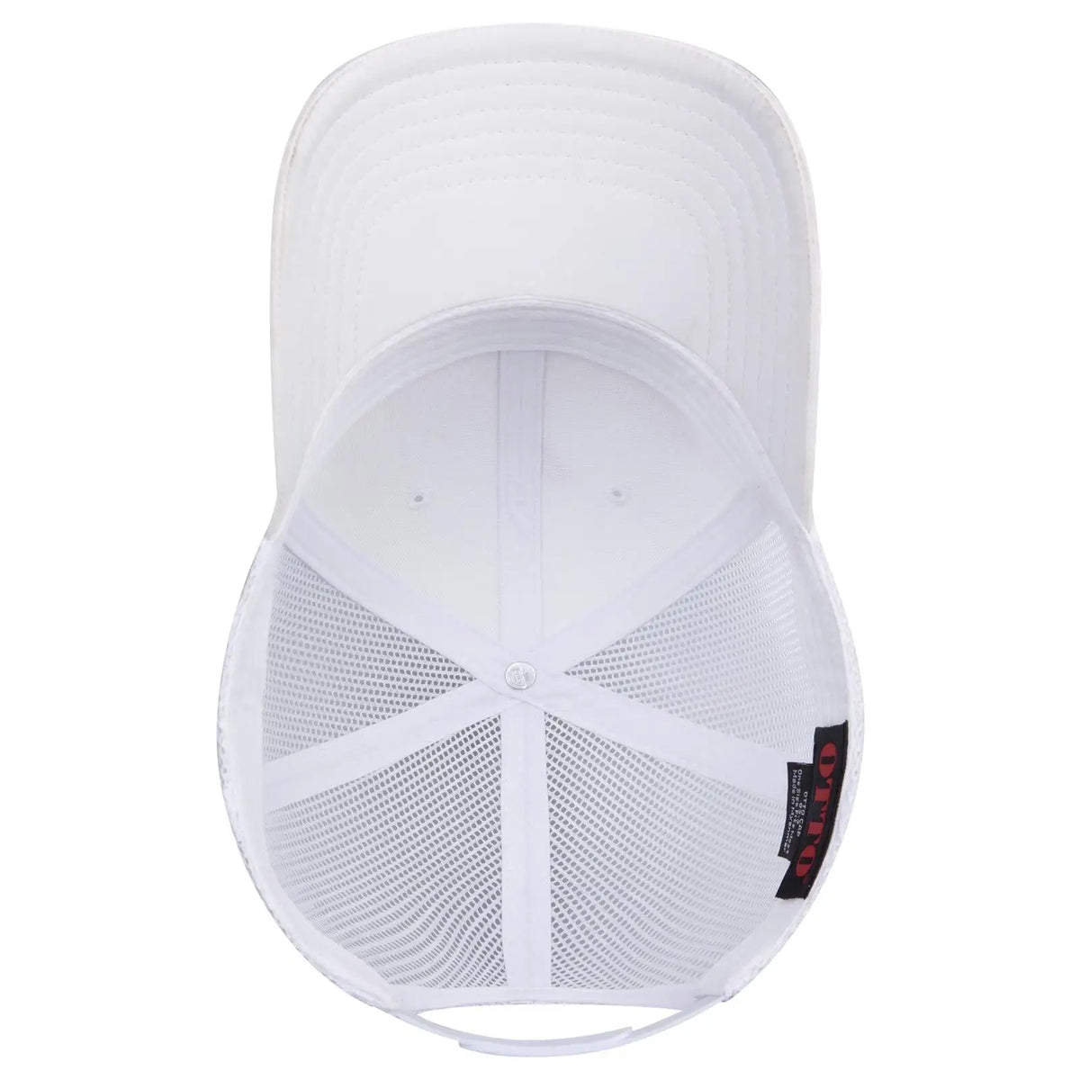 Otto 83-3 6 Panel Low Profile Mesh Back Trucker Cap - Wht - 7 3/8’’ - 5/8’’