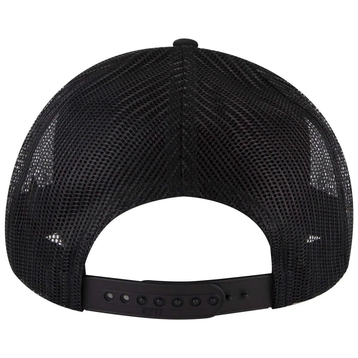 Otto 83-4 6 Panel Low Profile Mesh Back Trucker Cap - Black - 7 3/8’’ - 5/8’’