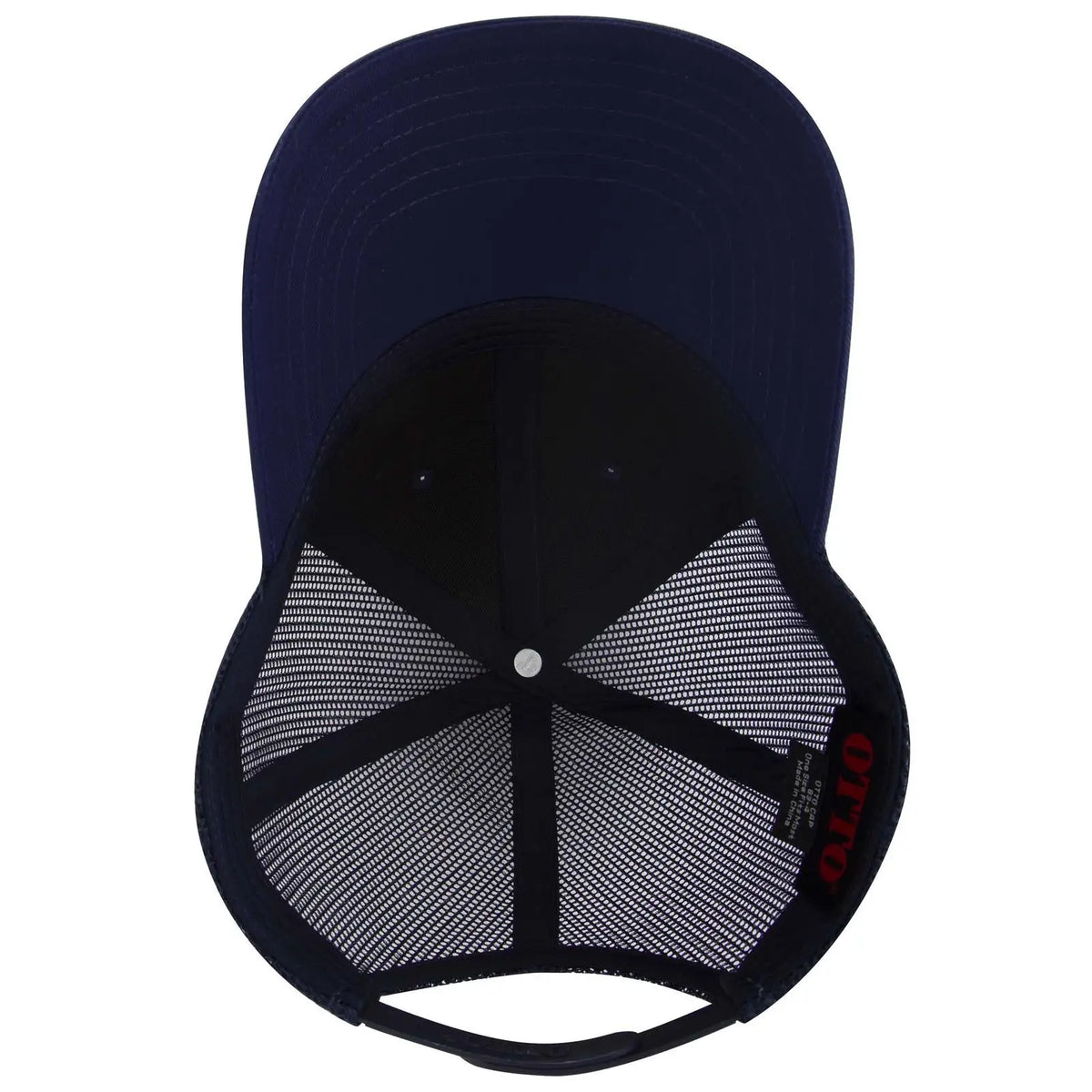 Otto 83-4 6 Panel Low Profile Mesh Back Trucker Cap - Navy - 7 3/8’’ - 5/8’’