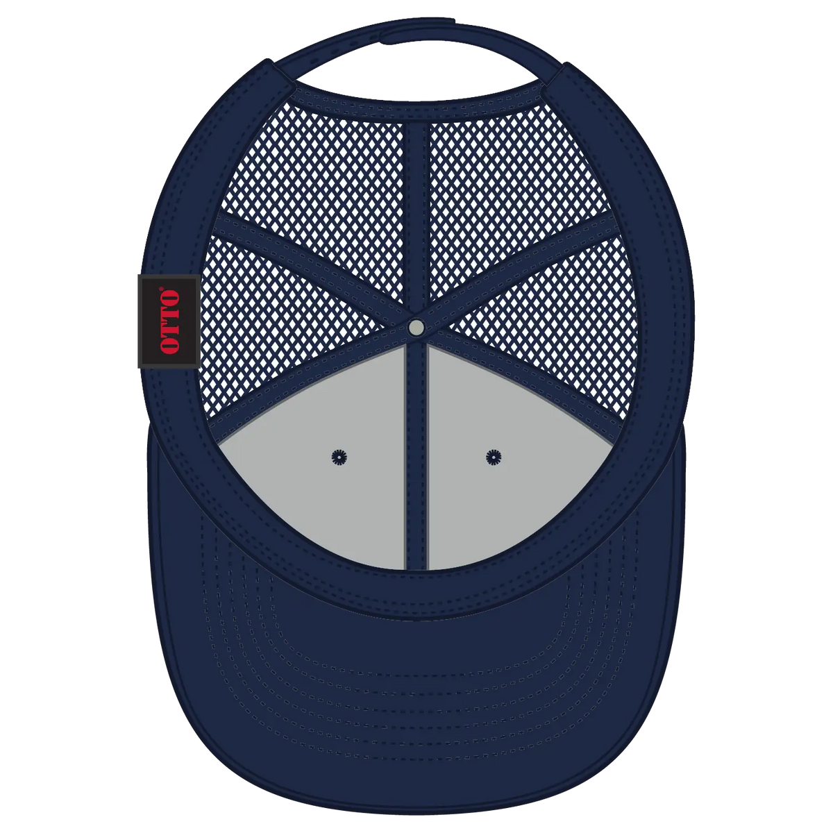 Otto 83-4 6 Panel Low Profile Mesh Back Trucker Cap - Navy - 7 3/8’’ - 5/8’’