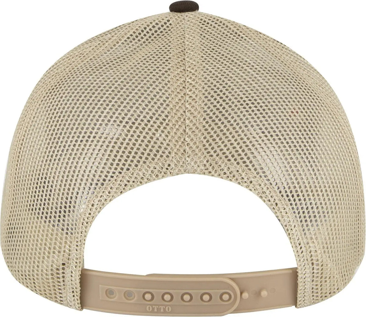 Otto 83-473 6 Panel Low Profile Mesh Back Trucker Cap - Dk.brn/dk.brn/kha - 1/2’’ - 7 5/8’’