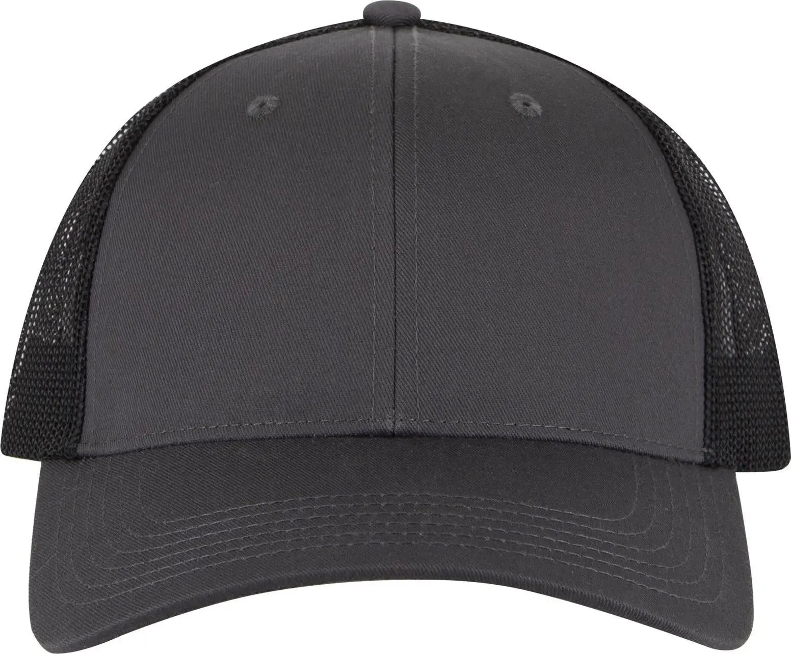 Otto 83-473 6 Panel Low Profile Mesh Back Trucker Cap - Ch.gry/ch.gry/blk - 1/2’’ - 7 5/8’’