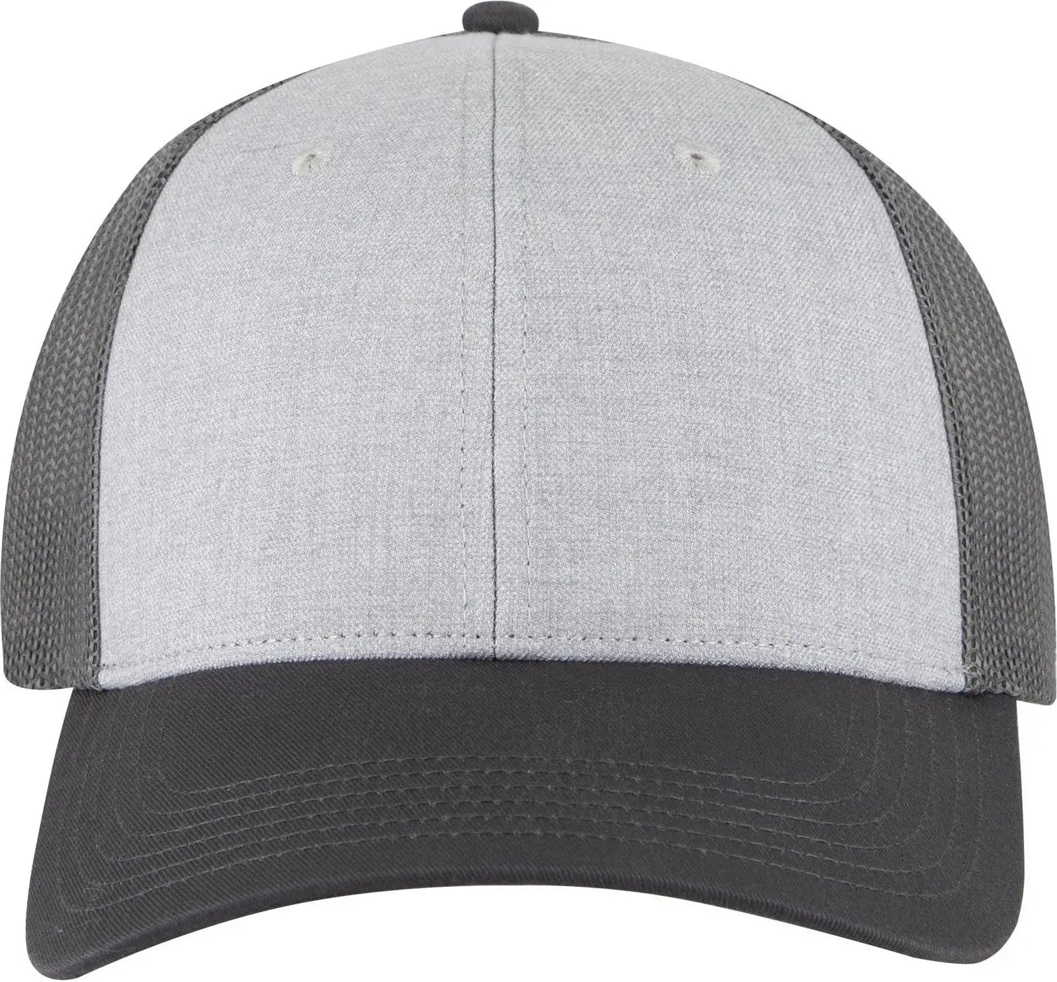 Otto 83-473 6 Panel Low Profile Mesh Back Trucker Cap - Charcoalgray/heathergray/charcoalgray - 1/2’’ - 7 5/8’’